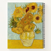 Vincent Van Gogh - Vase met twaalf zonnebloemen Notitieboek (Achterkant)