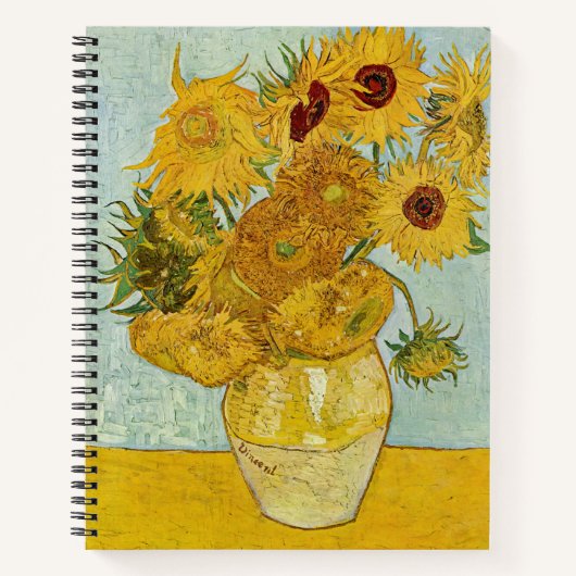 Vincent Van Gogh - Vase met twaalf zonnebloemen Notitieboek (Voorkant)
