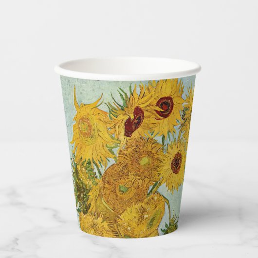 Vincent Van Gogh - Vase met twaalf zonnebloemen Papieren Bekers (Voorkant)