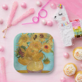 Vincent Van Gogh - Vase met twaalf zonnebloemen Papieren Bordje (Feest)