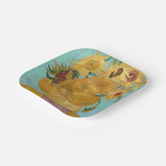 Vincent Van Gogh - Vase met twaalf zonnebloemen Papieren Bordje (Gebogen)