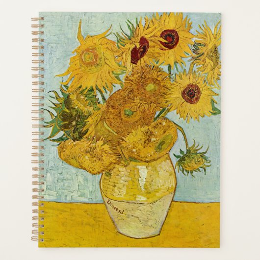 Vincent Van Gogh - Vase met twaalf zonnebloemen Planner (Voorkant)
