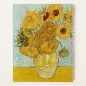 Vincent Van Gogh - Vase met twaalf zonnebloemen Planner (Achterkant)