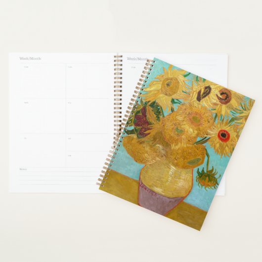 Vincent Van Gogh - Vase met twaalf zonnebloemen Planner (Display)
