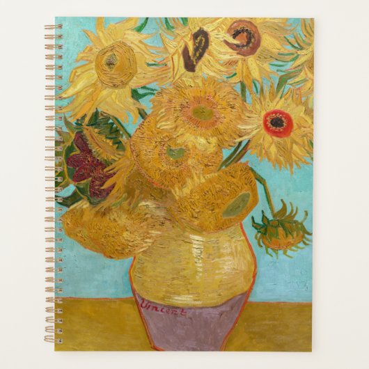 Vincent Van Gogh - Vase met twaalf zonnebloemen Planner (Voorkant)