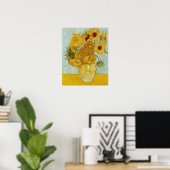 Vincent Van Gogh - Vase met twaalf zonnebloemen Poster (Thuiskantoor)