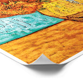 Vincent Van Gogh - Vase met twaalf zonnebloemen Poster (Hoek)