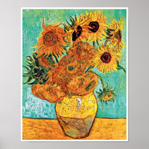 Vincent Van Gogh - Vase met twaalf zonnebloemen Poster