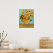 Vincent Van Gogh - Vase met twaalf zonnebloemen Poster (Keuken)