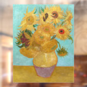 Vincent Van Gogh - Vase met twaalf zonnebloemen Raamsticker (Vel 2)