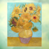 Vincent Van Gogh - Vase met twaalf zonnebloemen Raamsticker (Vel 3)