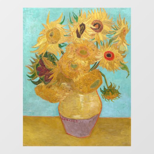 Vincent Van Gogh - Vase met twaalf zonnebloemen Raamsticker (Vel)