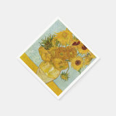 Vincent Van Gogh - Vase met twaalf zonnebloemen Servet (Hoek)