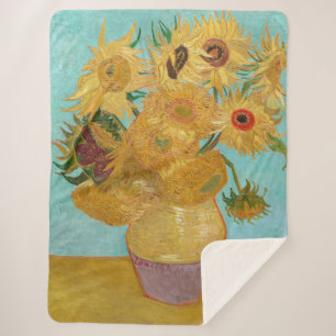 Vincent Van Gogh - Vase met twaalf zonnebloemen Sherpa Deken