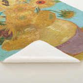 Vincent Van Gogh - Vase met twaalf zonnebloemen Sherpa Deken (3/4)