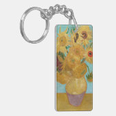 Vincent Van Gogh - Vase met twaalf zonnebloemen Sleutelhanger (Voorkant Links)