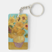 Vincent Van Gogh - Vase met twaalf zonnebloemen Sleutelhanger (achterkant)