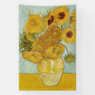Vincent Van Gogh - Vase met twaalf zonnebloemen Spandoek