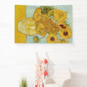 Vincent Van Gogh - Vase met twaalf zonnebloemen Spandoek (Insitu)