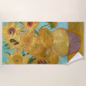 Vincent Van Gogh - Vase met twaalf zonnebloemen Strandlaken (Voorkant)