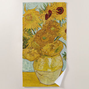 Vincent Van Gogh - Vase met twaalf zonnebloemen Strandlaken
