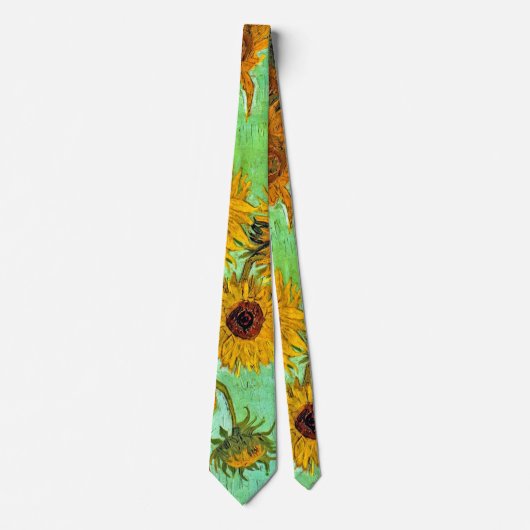 Vincent Van Gogh - Vase met twaalf zonnebloemen Stropdas (Voorkant)