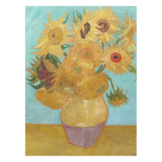 Vincent Van Gogh - Vase met twaalf zonnebloemen Tafelkleed (Voorkant)