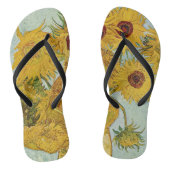 Vincent Van Gogh - Vase met twaalf zonnebloemen Teenslippers (Voetbed)