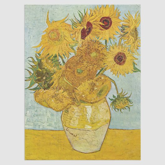 Vincent Van Gogh - Vase met twaalf zonnebloemen Tissuepapier