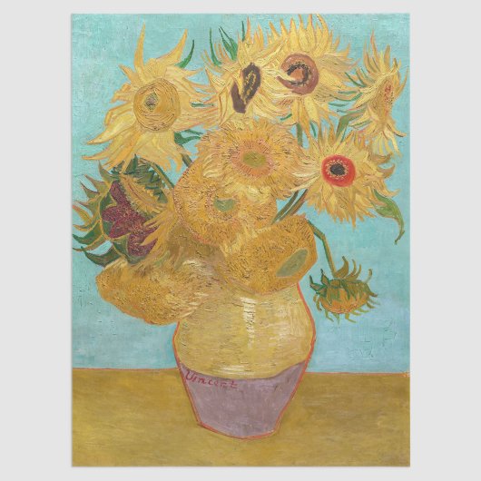 Vincent Van Gogh - Vase met twaalf zonnebloemen Tissuepapier