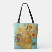 Vincent Van Gogh - Vase met twaalf zonnebloemen Tote Bag (Achterkant)