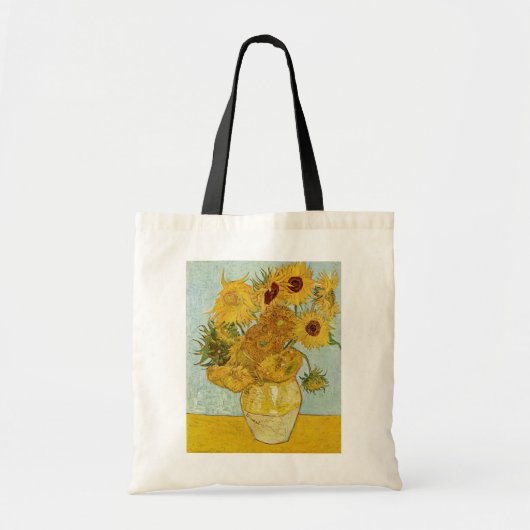 Vincent Van Gogh - Vase met twaalf zonnebloemen Tote Bag (Voorkant)