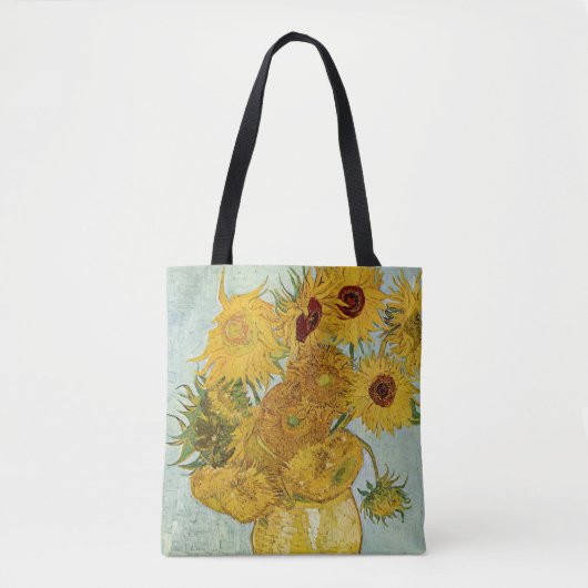 Vincent Van Gogh - Vase met twaalf zonnebloemen Tote Bag (Voorkant)