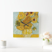 Vincent Van Gogh - Vase met twaalf zonnebloemen Vierkante Klok (Huis)