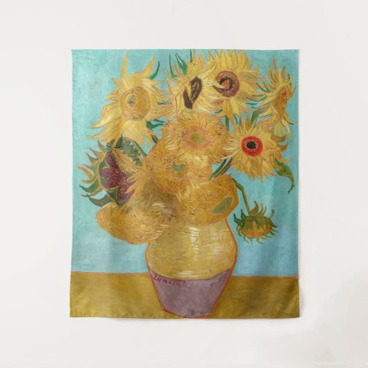 Vincent Van Gogh - Vase met twaalf zonnebloemen Wandkleed (Voorkant)