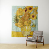 Vincent Van Gogh - Vase met twaalf zonnebloemen Wandkleed (In situ)
