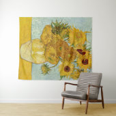 Vincent Van Gogh - Vase met twaalf zonnebloemen Wandkleed (In Situ (horizontaal))