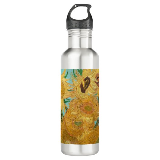 Vincent Van Gogh - Vase met twaalf zonnebloemen Waterfles (Voorkant)