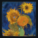 Vincent van Gogh - Vase met vijf zonnebloemen Bandana<br><div class="desc">Vase met Five Sunflower - Vincent van Gogh,  Oil on Canvas,  augustus 1888</div>