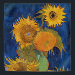 Vincent van Gogh - Vase met vijf zonnebloemen Bandana<br><div class="desc">Vase met Five Sunflower - Vincent van Gogh,  Oil on Canvas,  augustus 1888</div>