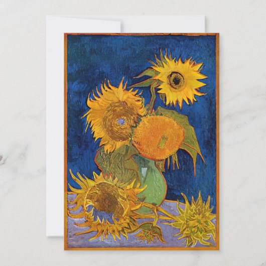 Vincent van Gogh - Vase met vijf zonnebloemen Kaart (Voorkant)