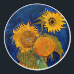 Vincent van Gogh - Vase met vijf zonnebloemen Keramische Knop<br><div class="desc">Vase met Five Sunflower - Vincent van Gogh,  Oil on Canvas,  augustus 1888</div>