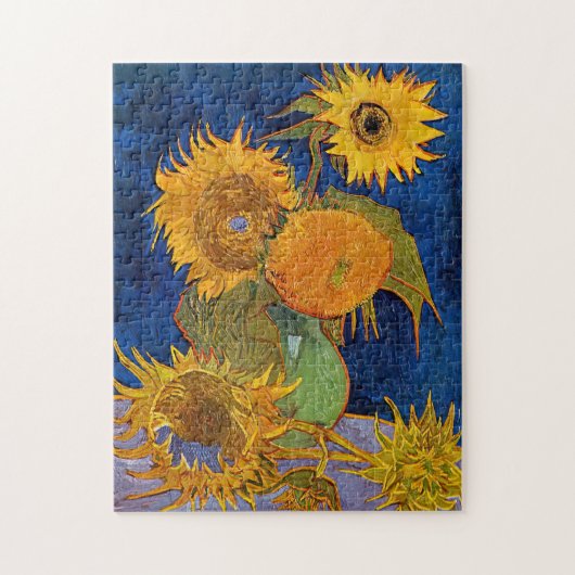 Vincent van Gogh - Vase met vijf zonnebloemen Legpuzzel (Verticaal)