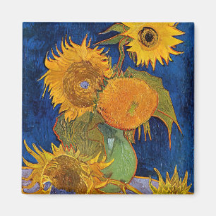 Vincent van Gogh - Vase met vijf zonnebloemen Magneet