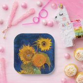 Vincent van Gogh - Vase met vijf zonnebloemen Papieren Bordje (Feest)