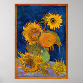 Vincent van Gogh - Vase met vijf zonnebloemen Poster (Voorkant)