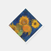 Vincent van Gogh - Vase met vijf zonnebloemen Servet (Hoek)