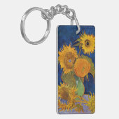 Vincent van Gogh - Vase met vijf zonnebloemen Sleutelhanger (Voorkant Links)