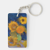 Vincent van Gogh - Vase met vijf zonnebloemen Sleutelhanger (achterkant)
