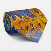 Vincent van Gogh - Vase met vijf zonnebloemen Stropdas (Opgerold)
